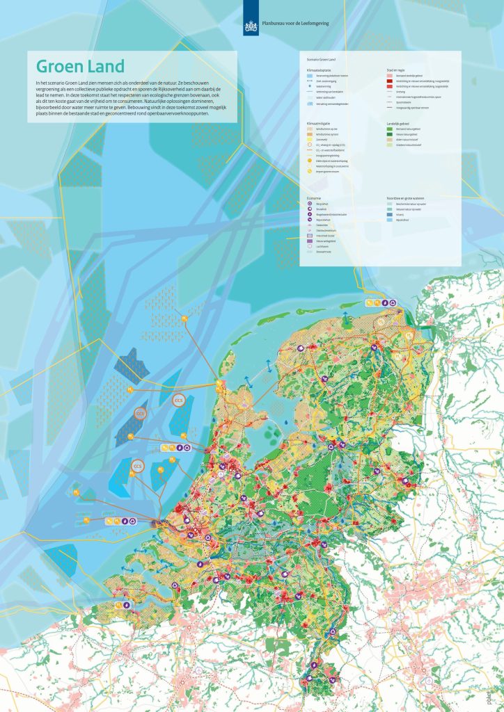 'Groen land' scenario in PBL-rapport.